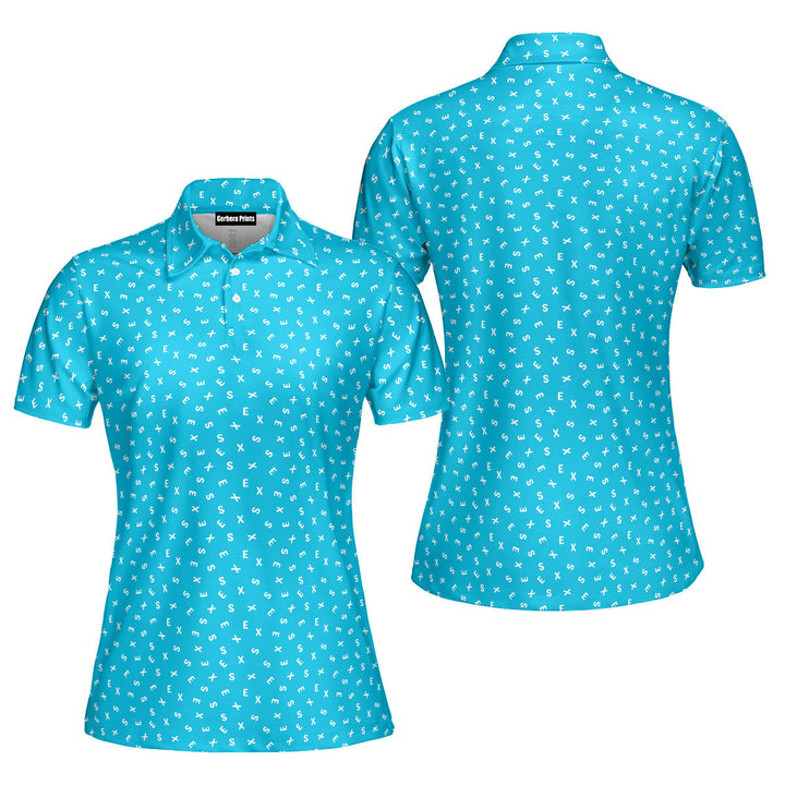 Words Swirl Funny Polo Shirt For Women