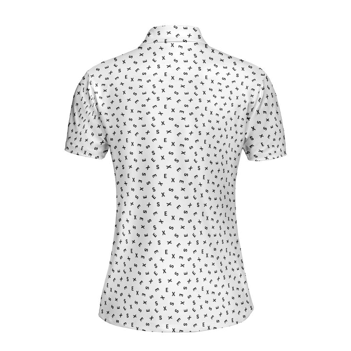 Words Swirl Funny Polo Shirt For Women