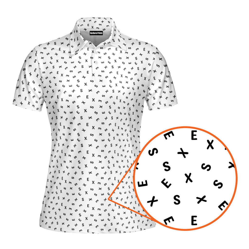 Words Swirl-Polo Shirt For Women-Gerbera Prints