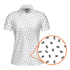Words Swirl-Polo Shirt For Women-Gerbera Prints