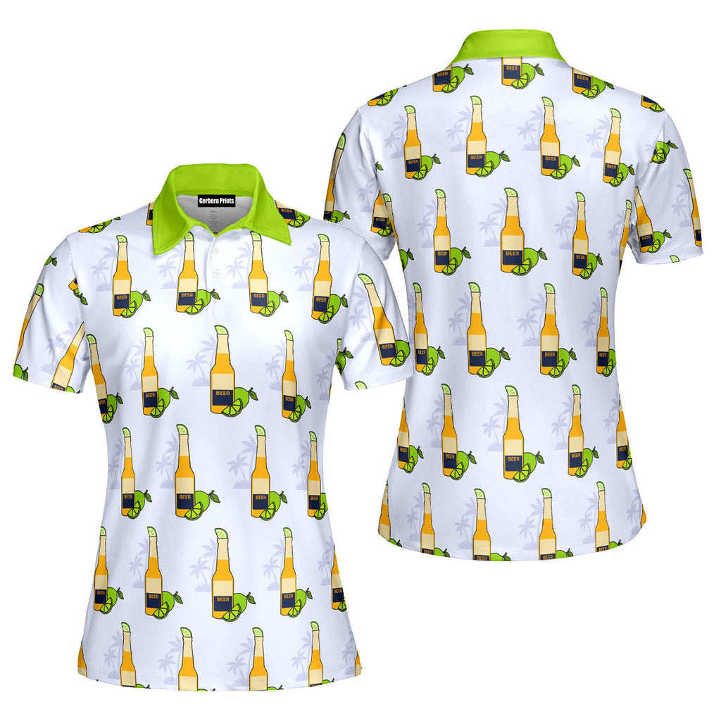 19th Hole Beer O'Clock Somewhere Polo Shirt For Women