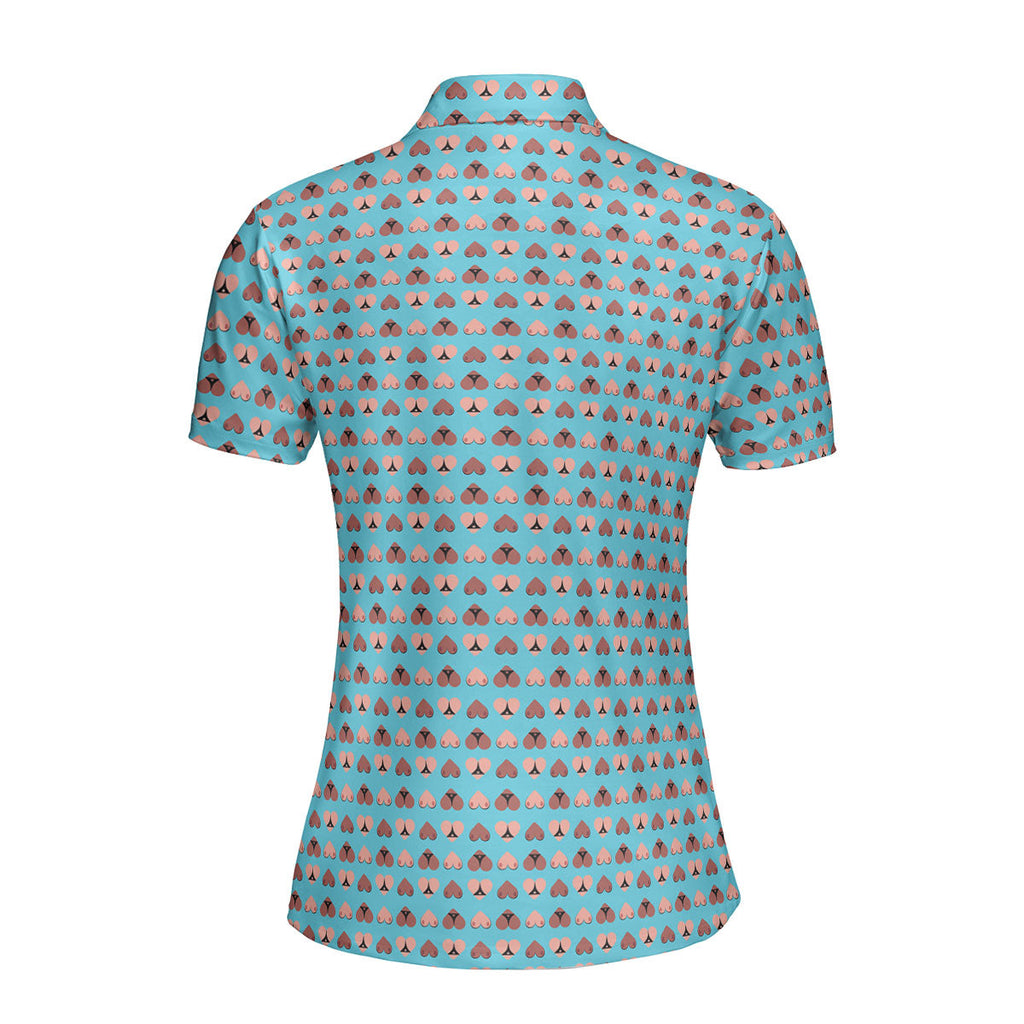 Heart Hip Funny Polo Shirt For Women