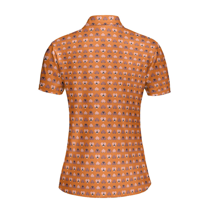 Heart Hip Funny Polo Shirt For Women