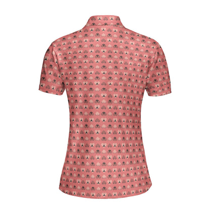 Heart Hip Funny Polo Shirt For Women