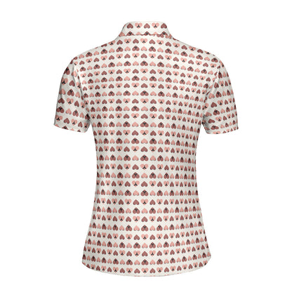 Heart Hip Funny Polo Shirt For Women