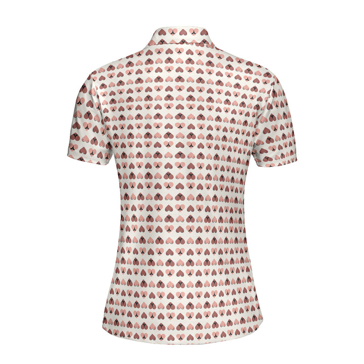 Heart Hip Funny Polo Shirt For Women