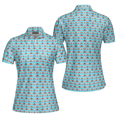 Heart Hip Funny Polo Shirt For Women