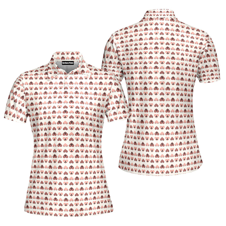 Heart Hip Funny Polo Shirt For Women