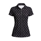 Stick Figure Polo Shirt For Women