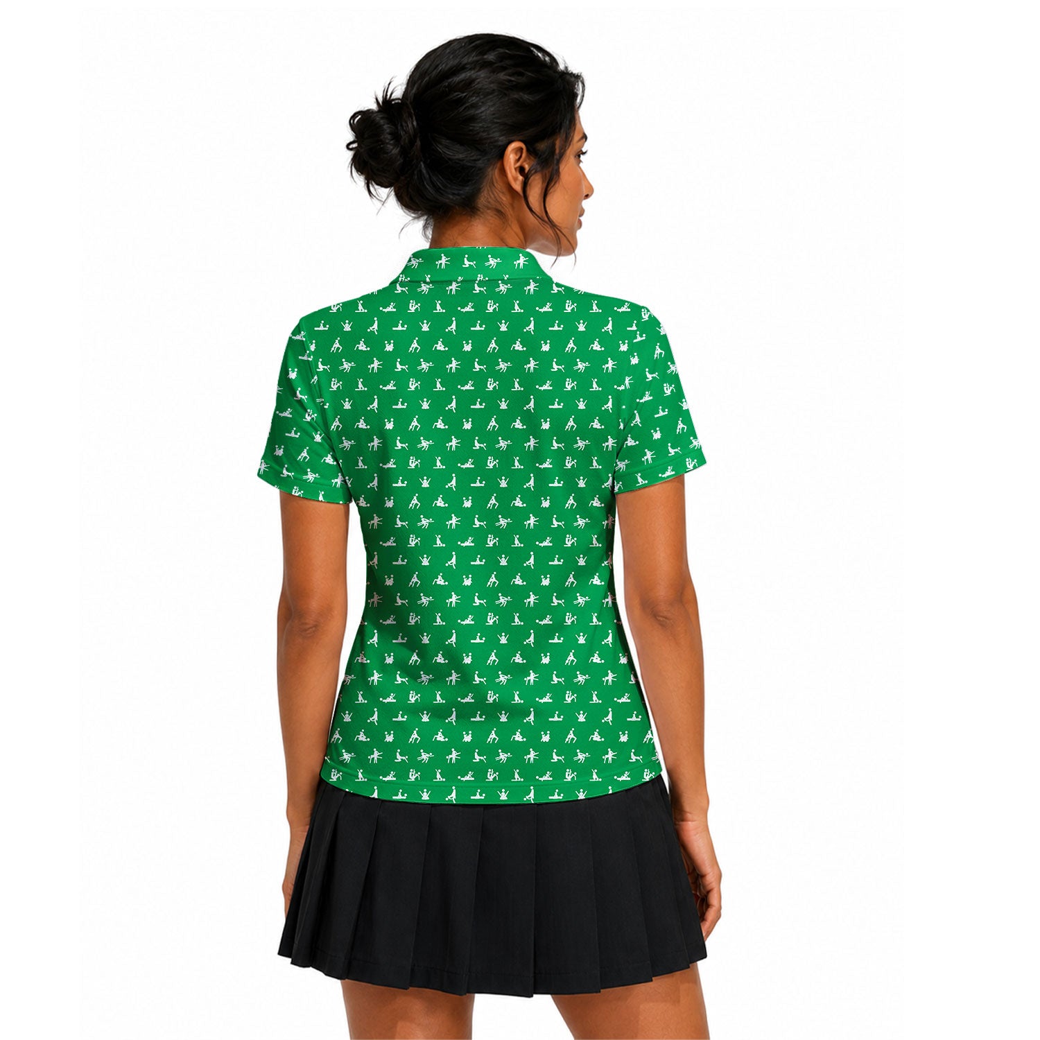 Stick Figure Polo Shirt For Women