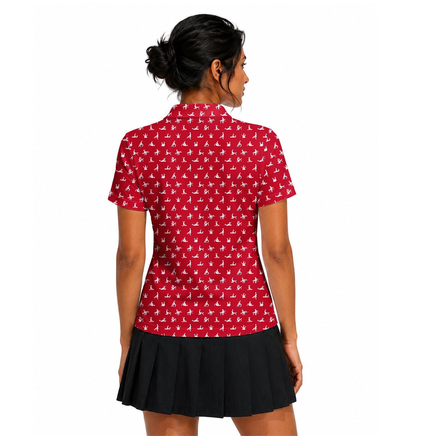 Stick Figure Polo Shirt For Women