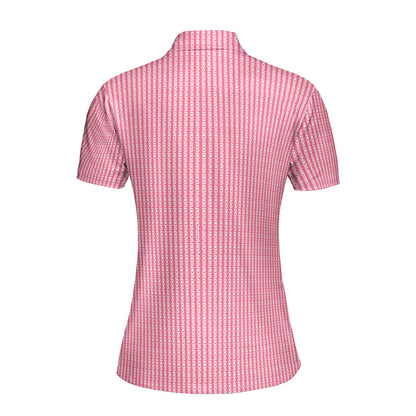 No F*cks Given Striped Funny Polo Shirt For Women