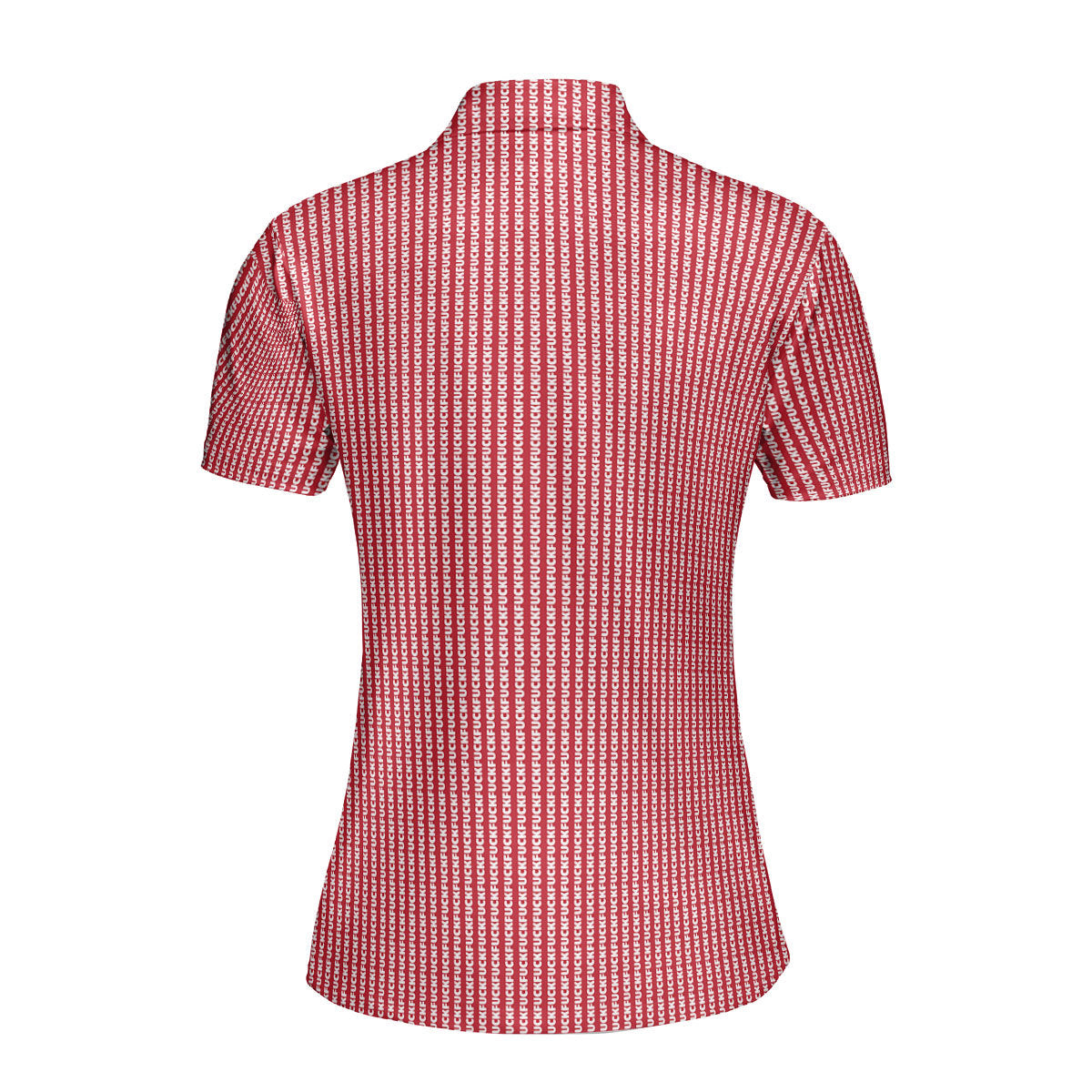 No F*cks Given Striped Funny Polo Shirt For Women