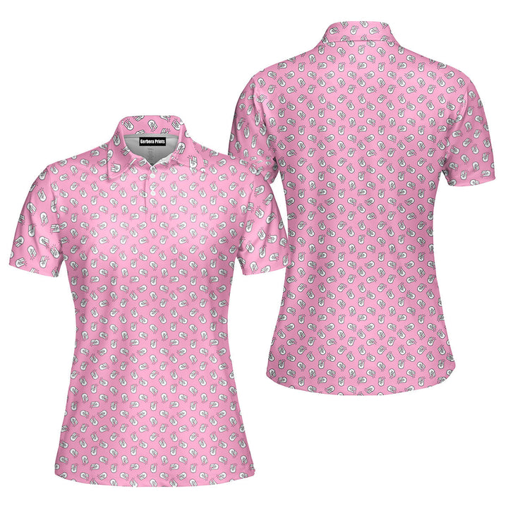 The Shocker Pink Funny Polo Shirt For Women 