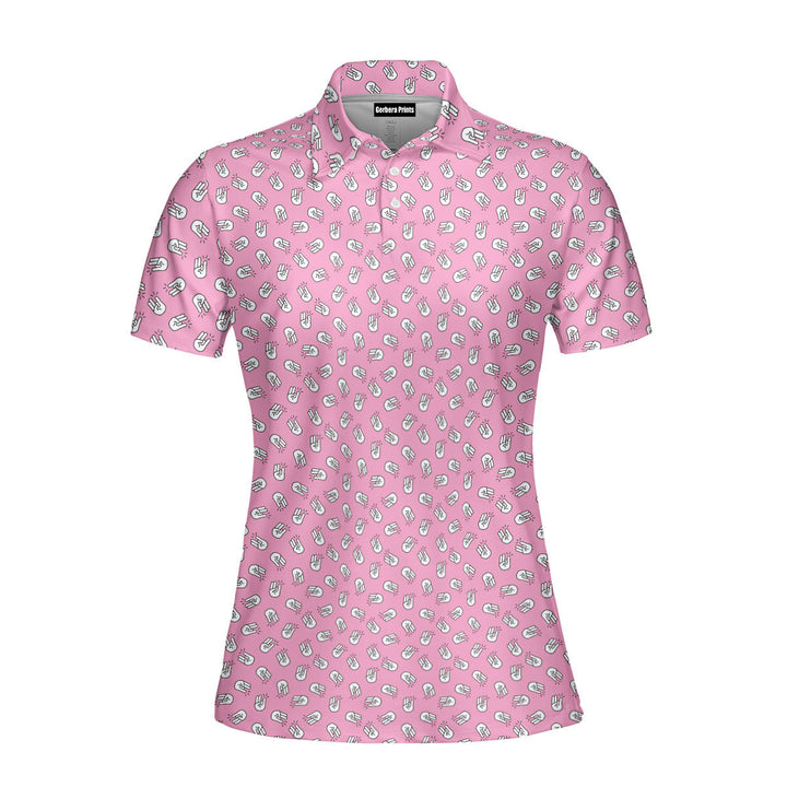 The Shocker Pink Funny Polo Shirt For Women 