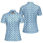 Funny Pigeon-Polo Shirt For Women-Gerbera Prints