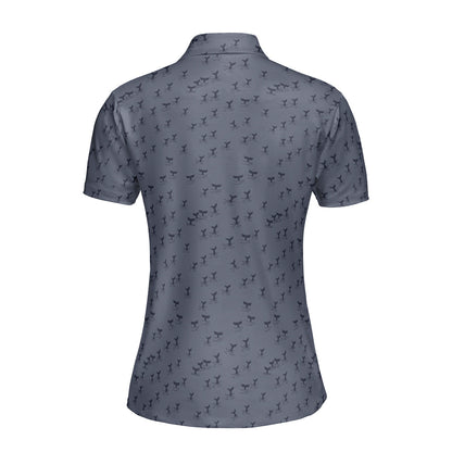 The Scattered Whales Funny Polo Shirt For Women 