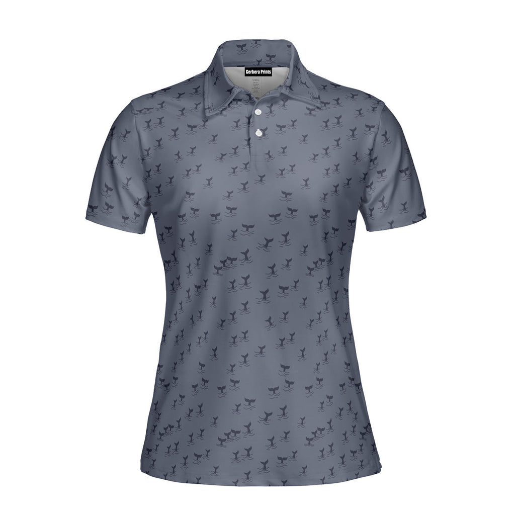 The Scattered Whales Funny Polo Shirt For Women 