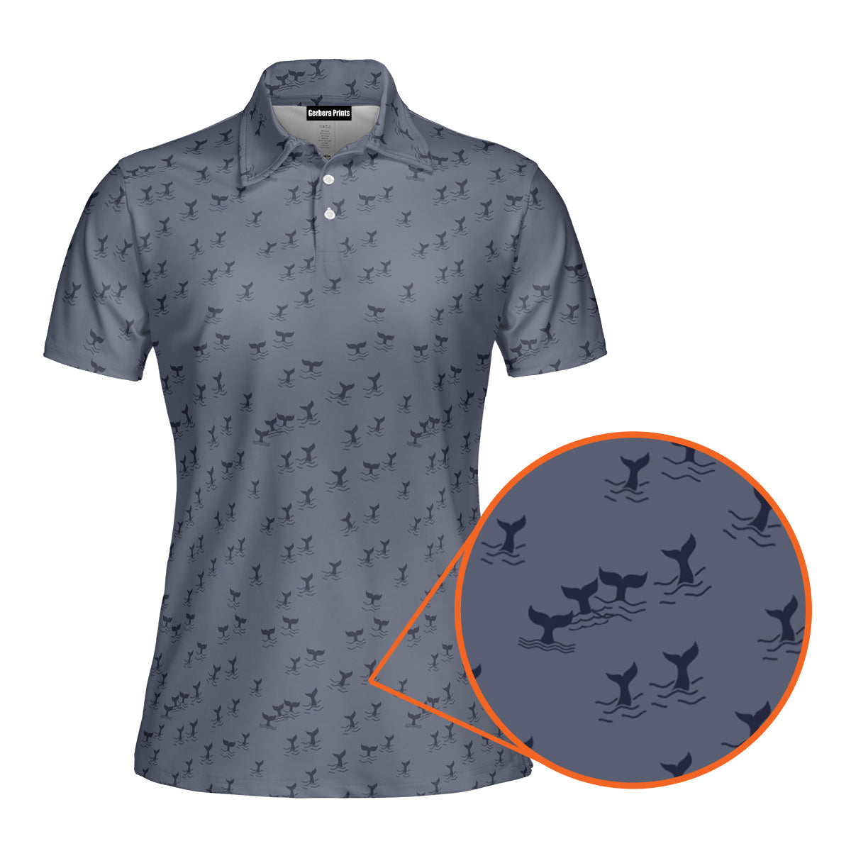 The Scattered Whales Funny Polo Shirt For Women 