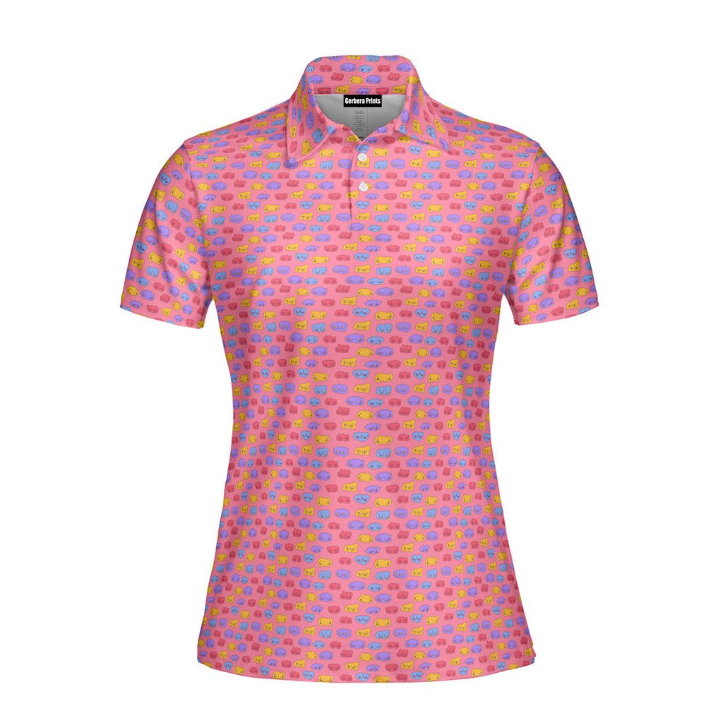 Snuggle Pups-Polo Shirt For Women-Gerbera Prints