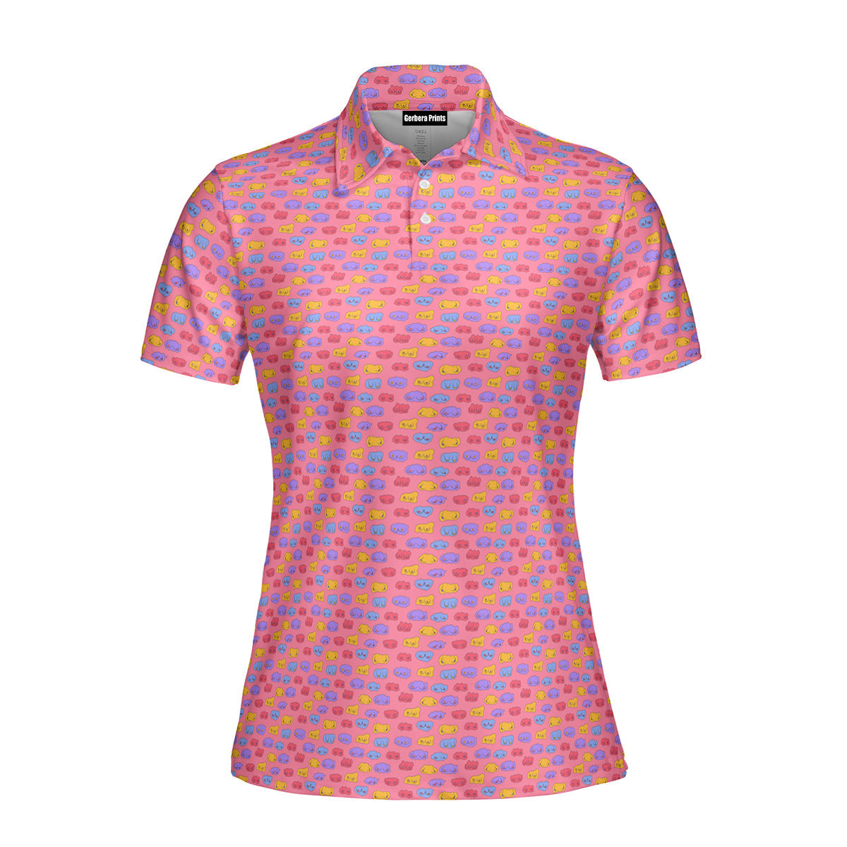 Snuggle Pups-Polo Shirt For Women-Gerbera Prints