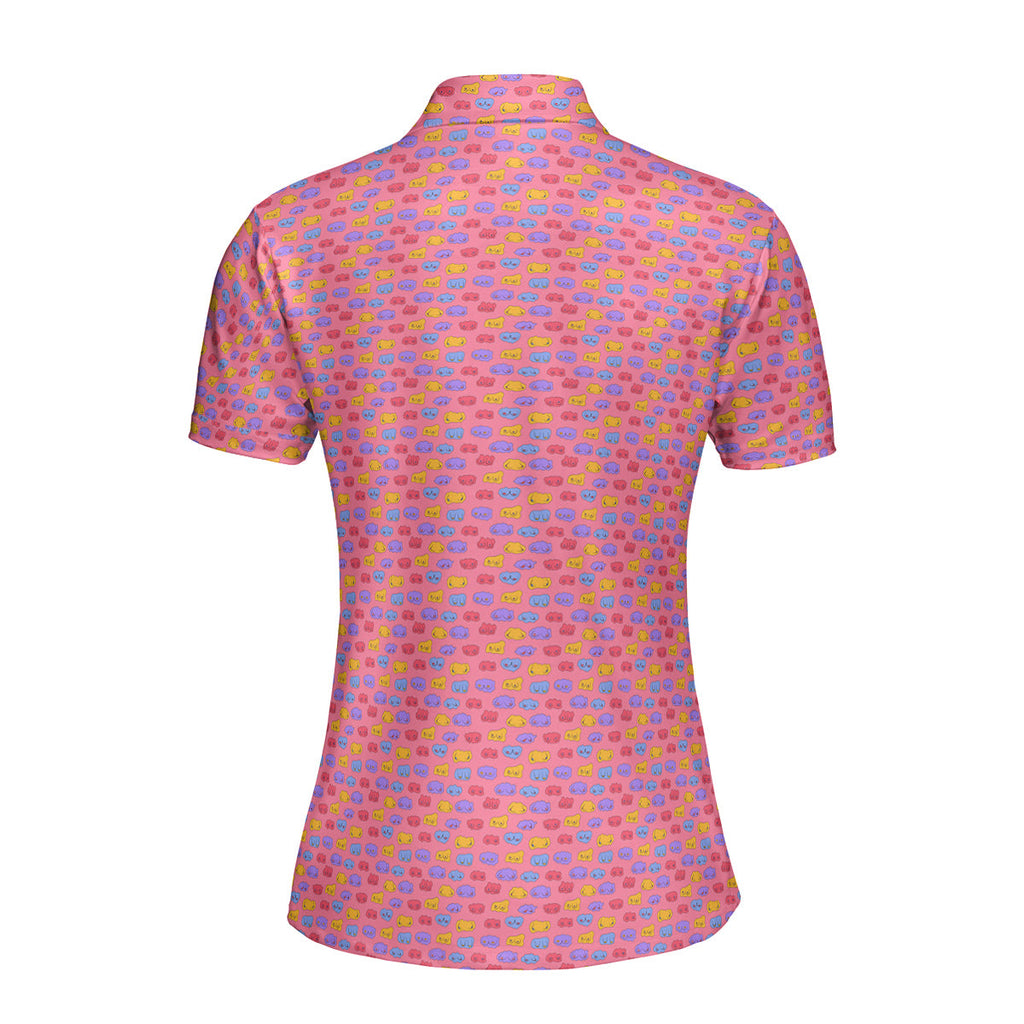 Snuggle Pups-Polo Shirt For Women-Gerbera Prints