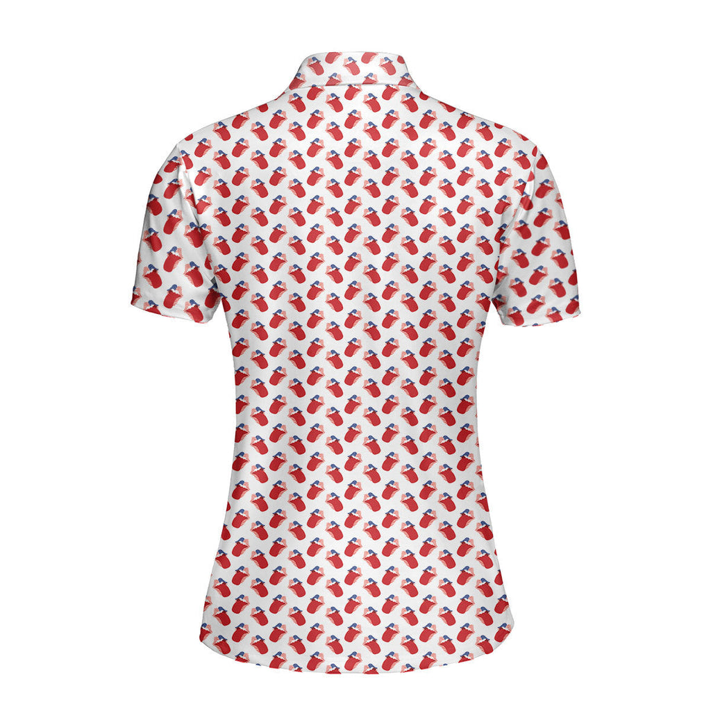 Greatest Lips American-Polo Shirt For Women-Gerbera Prints