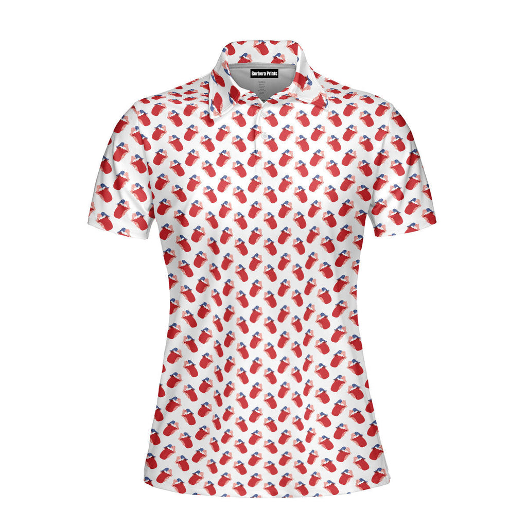 Greatest Lips American-Polo Shirt For Women-Gerbera Prints