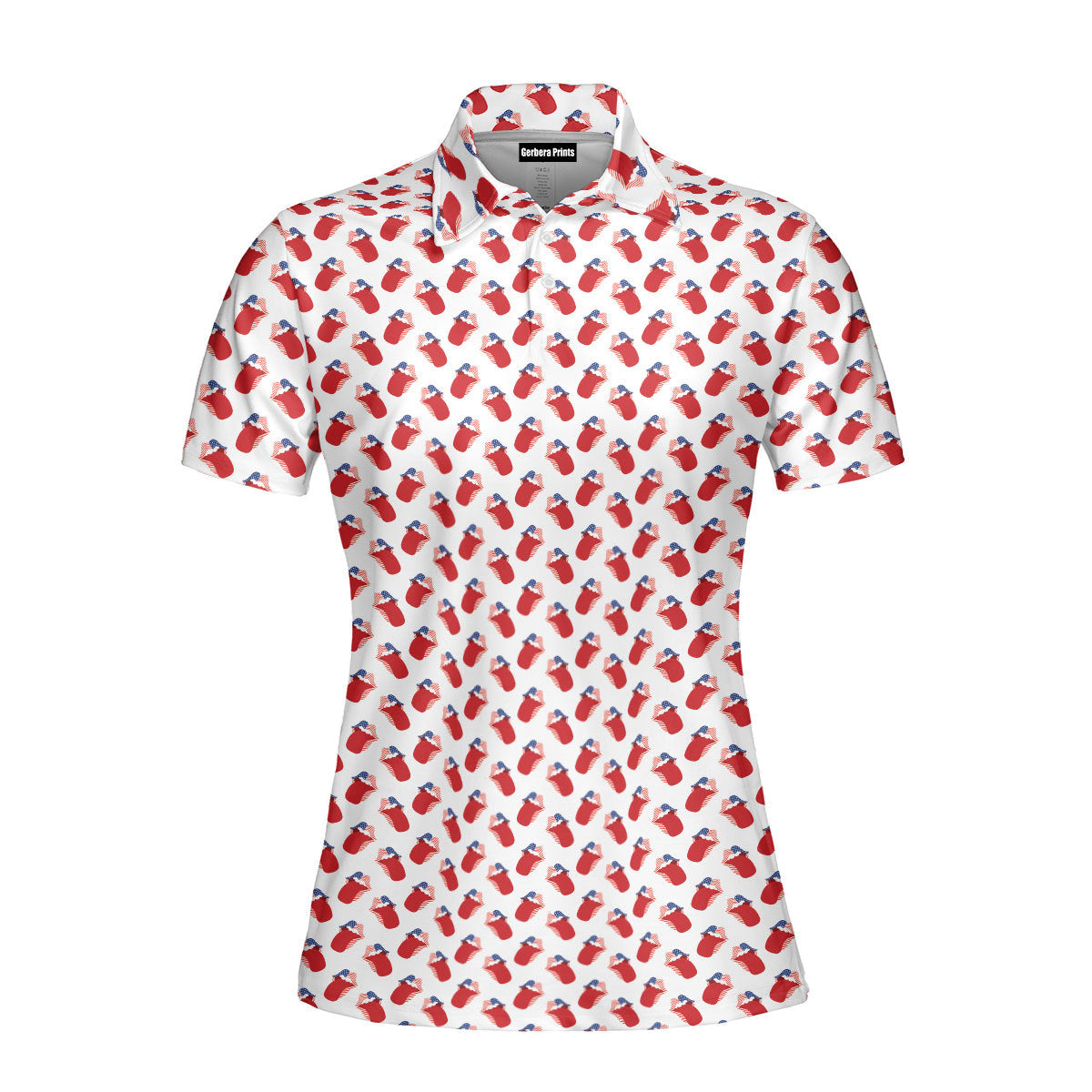 Greatest Lips American-Polo Shirt For Women-Gerbera Prints