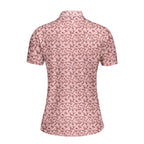 Frank and Beans Pink-Polo Shirt For Women-Gerbera Prints