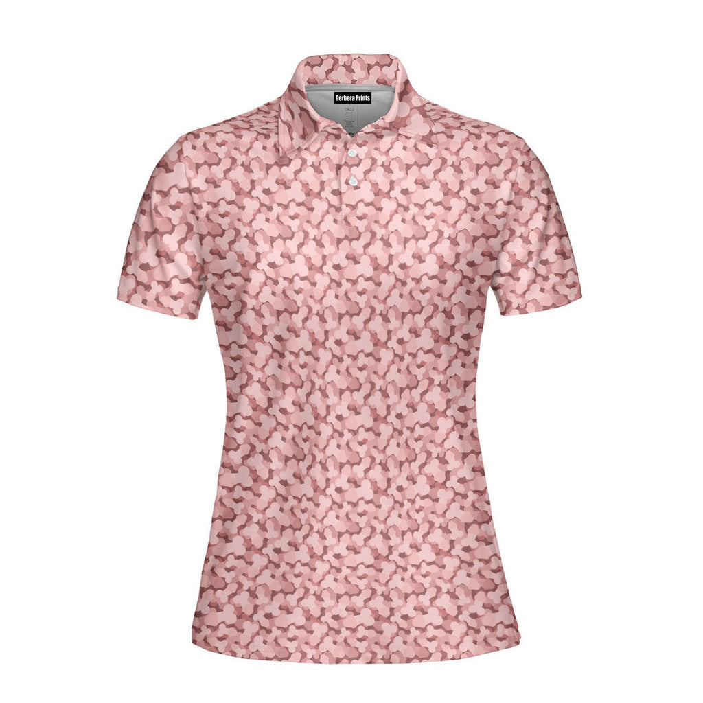 Frank and Beans Pink-Polo Shirt For Women-Gerbera Prints