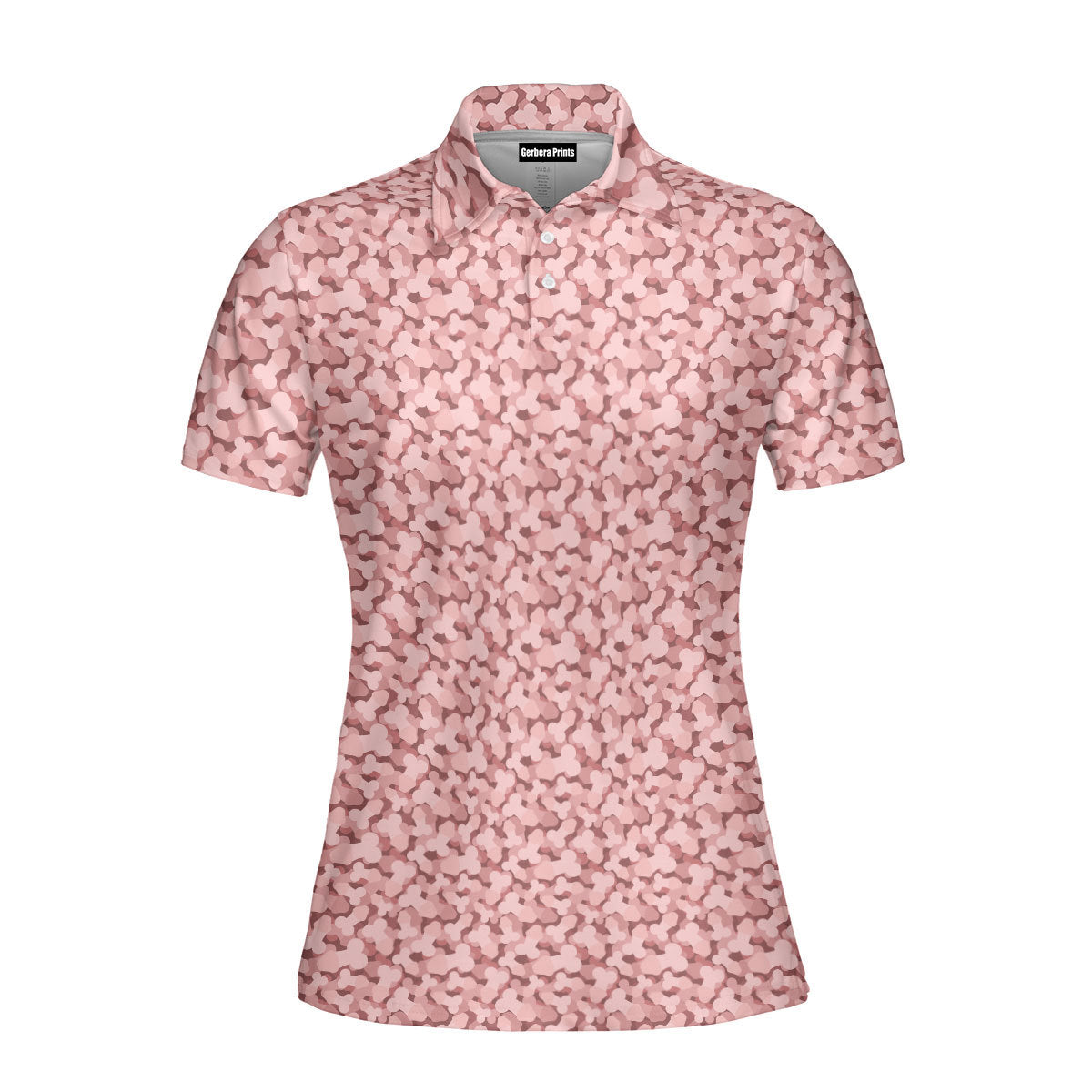 Frank and Beans Pink-Polo Shirt For Women-Gerbera Prints