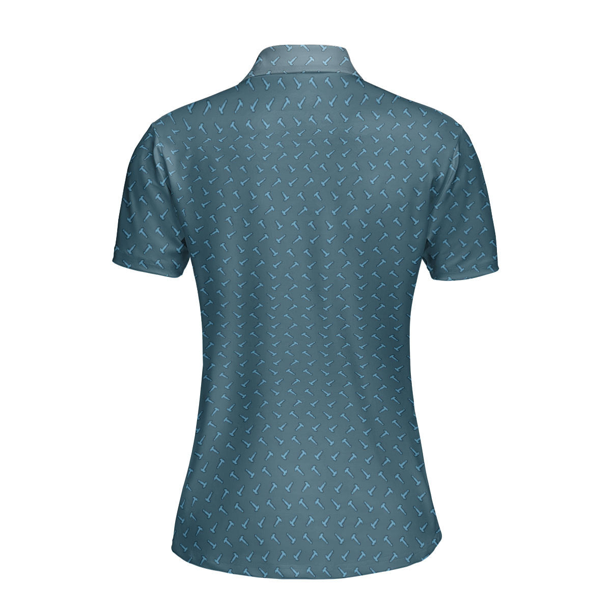Frank and Beans Blue-Polo Shirt For Women-Gerbera Prints