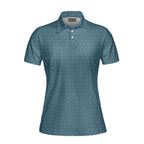Frank and Beans Blue-Polo Shirt For Women-Gerbera Prints