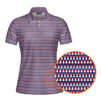Frank and Beans Funny American-Polo Shirt For Women-Gerbera Prints