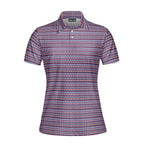 Frank and Beans Funny American-Polo Shirt For Women-Gerbera Prints
