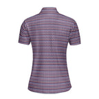 Frank and Beans Funny American-Polo Shirt For Women-Gerbera Prints