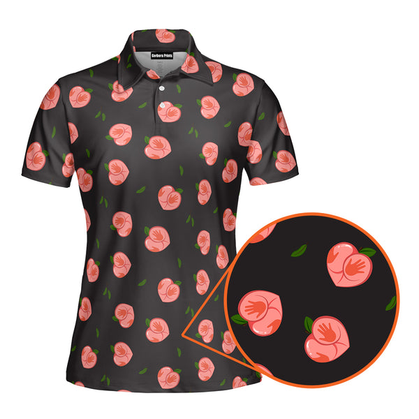 Nice Peaches Funny Polo Shirt For Women