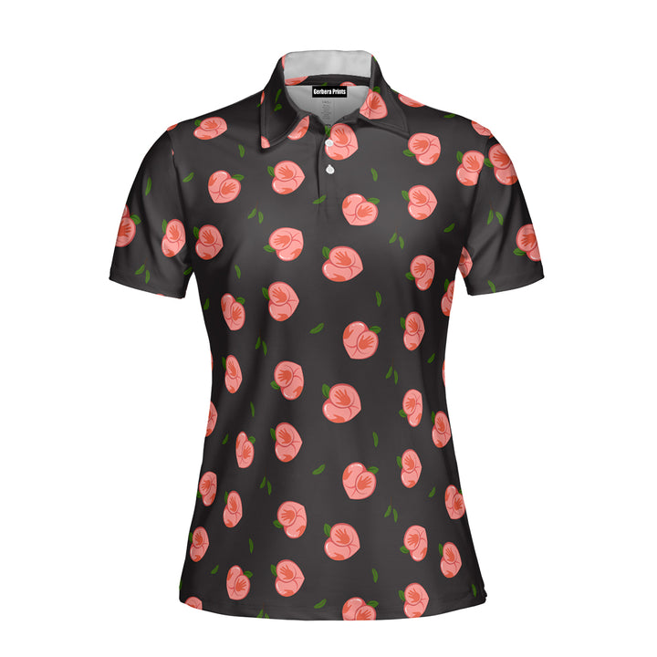 Nice Peaches Funny Polo Shirt For Women