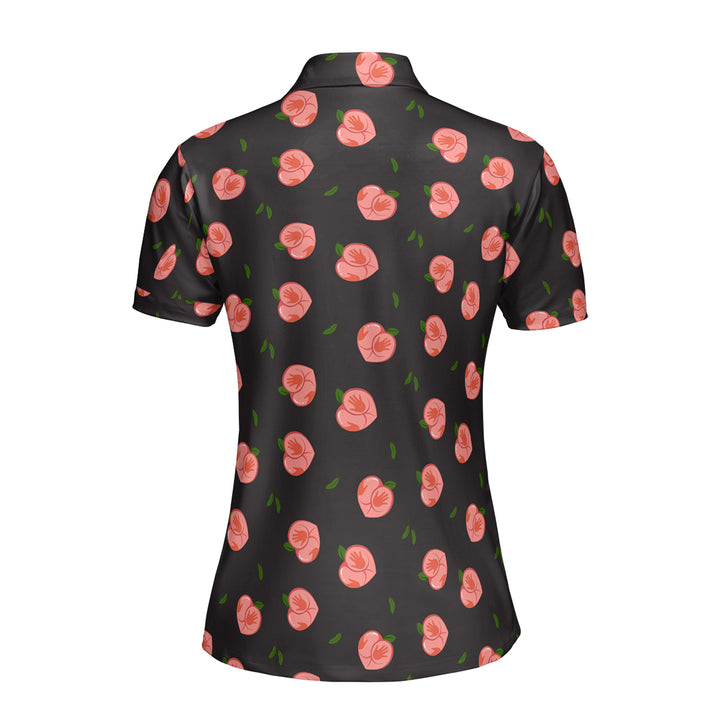 Nice Peaches Funny Polo Shirt For Women