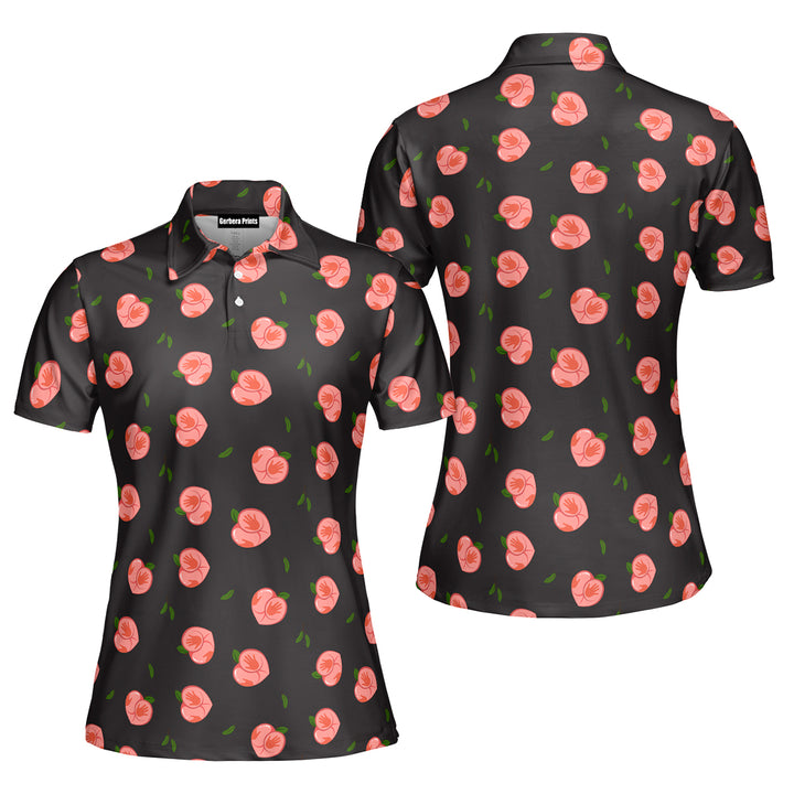 Nice Peaches Funny Polo Shirt For Women