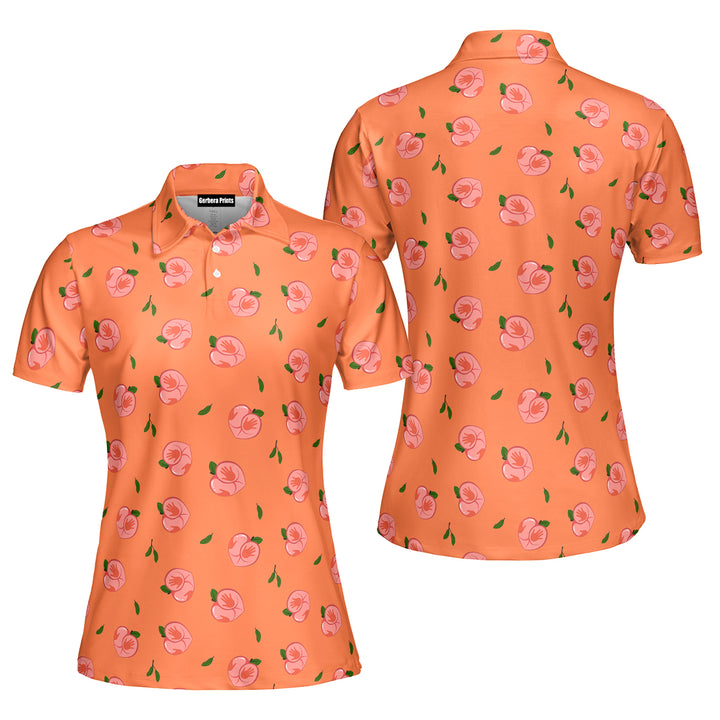 Nice Peaches Funny Polo Shirt For Women