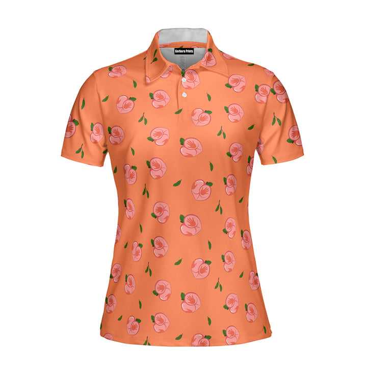 Nice Peaches Funny Polo Shirt For Women