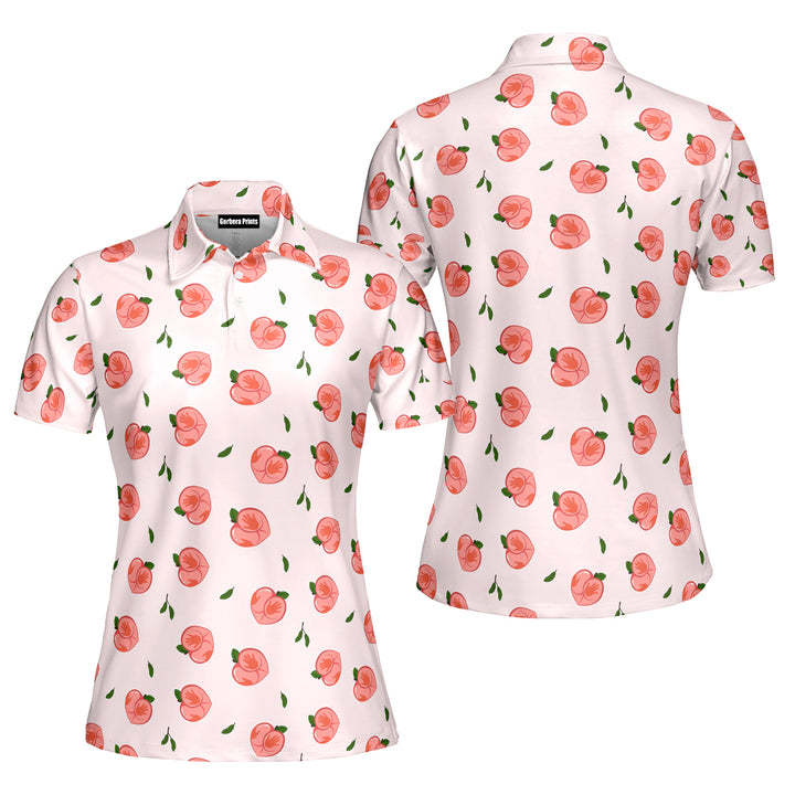 Nice Peaches Funny Polo Shirt For Women