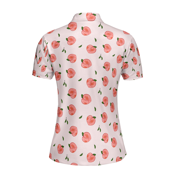 Nice Peaches Funny Polo Shirt For Women