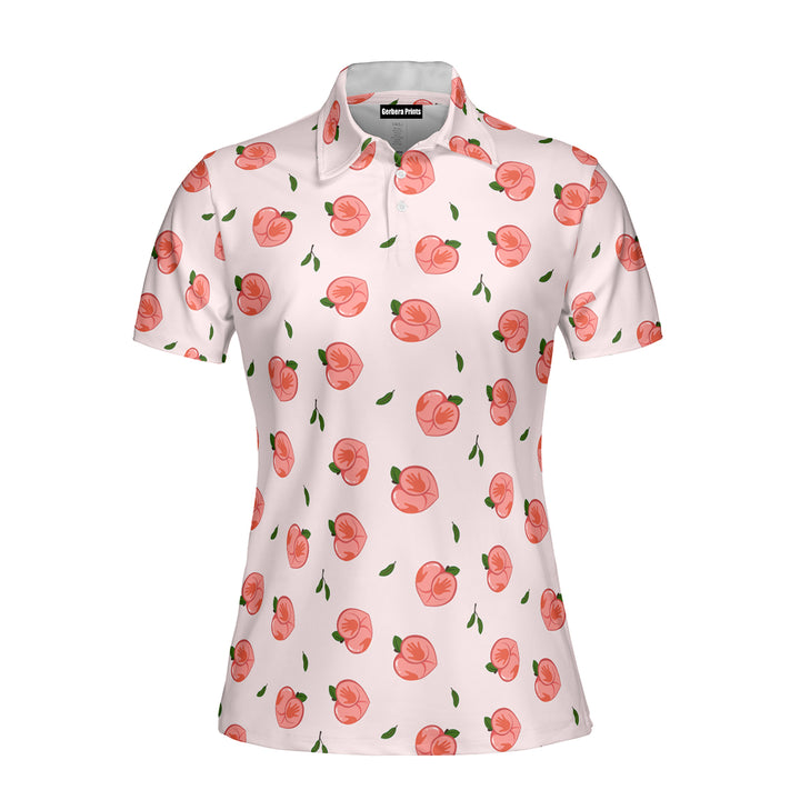 Nice Peaches Funny Polo Shirt For Women