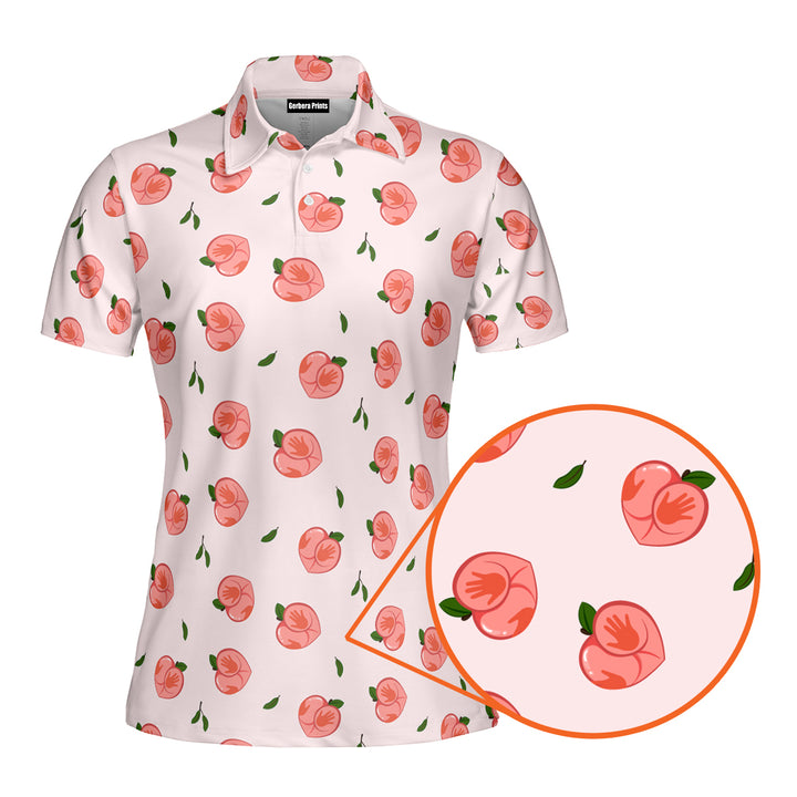 Nice Peaches Funny Polo Shirt For Women