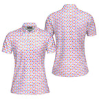 A Taste of Eggplant & Peach Funny Polo Shirt For Women 