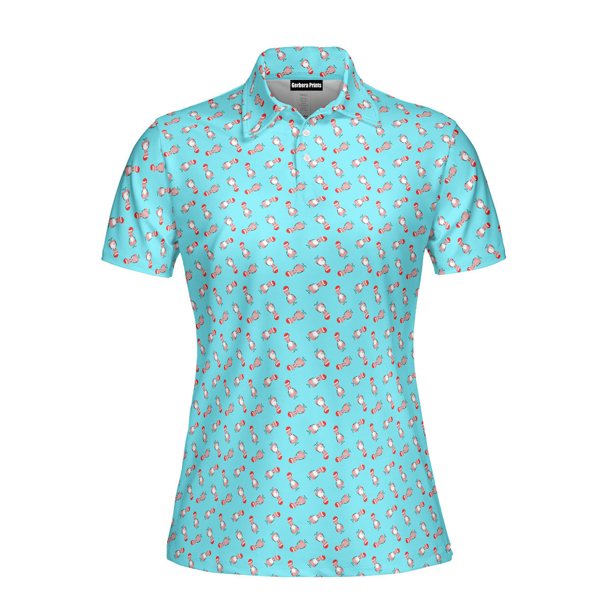 Funny Christmas Penises Pattern Funny Polo Shirt For Women 