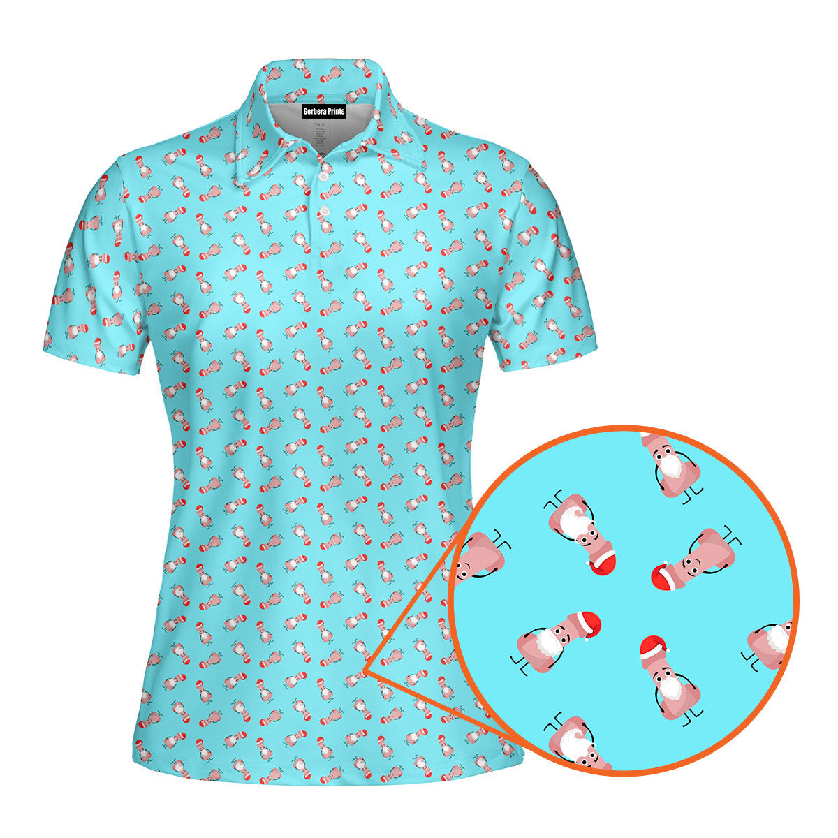 Funny Christmas Penises Pattern Funny Polo Shirt For Women 